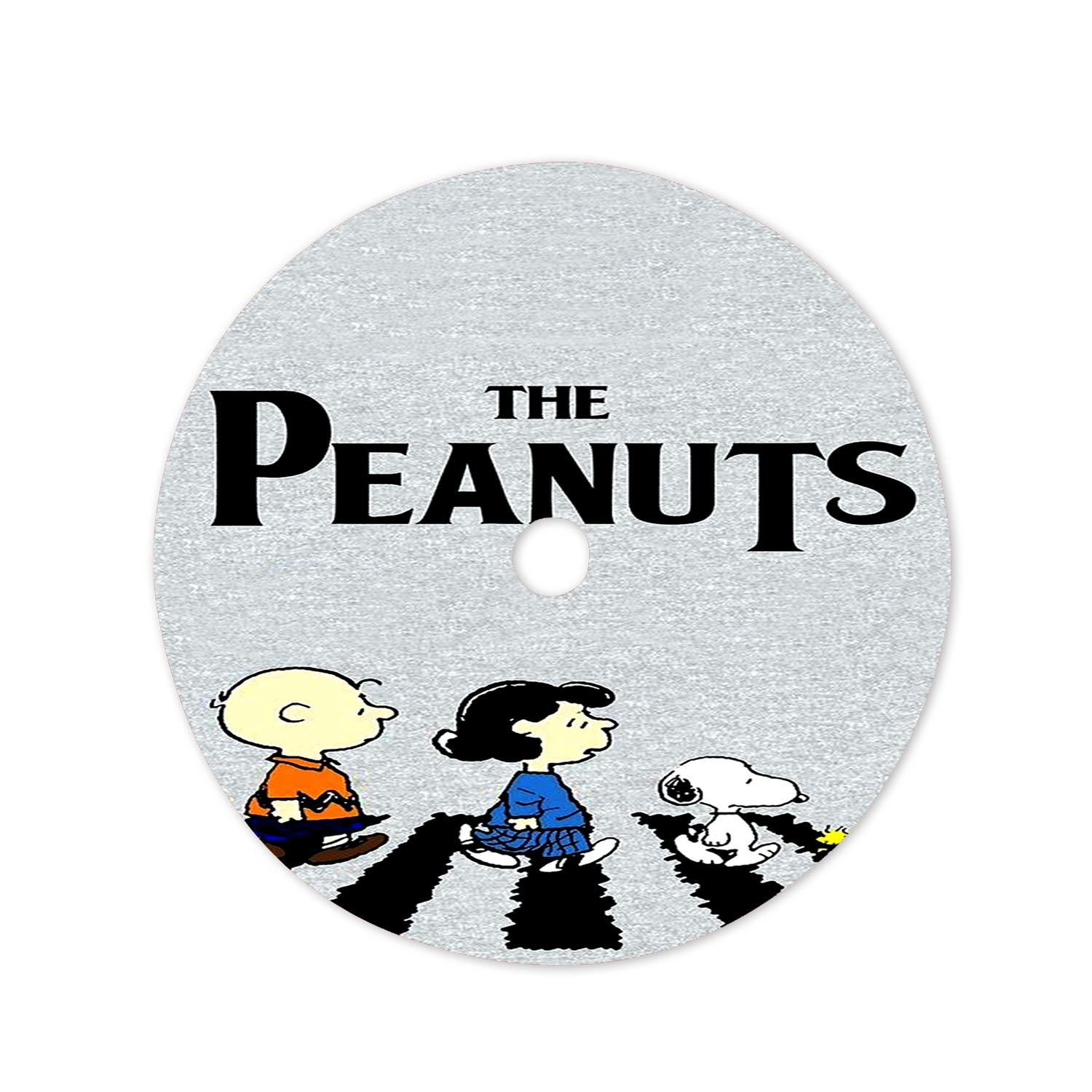 The Peanuts Gang Street Grey Christmas Tree Skirt 36 X 36 Inch