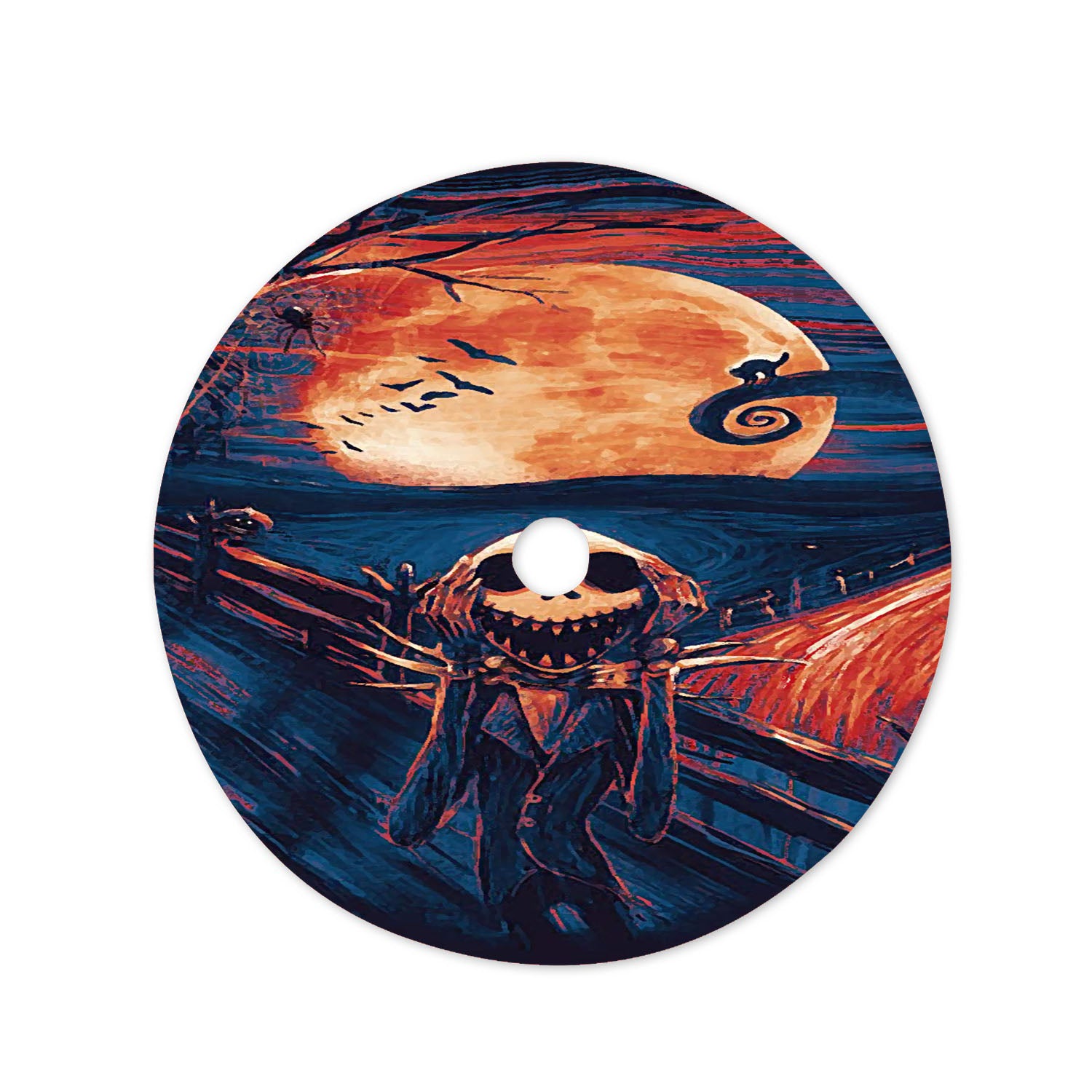The Scream Nightmare Before Christmas Christmas Tree Skirt 36 X 36 Inch