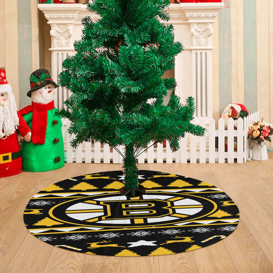 Boston Bruins Christmas Sweater Christmas Tree Skirt 36 X 36 Inch