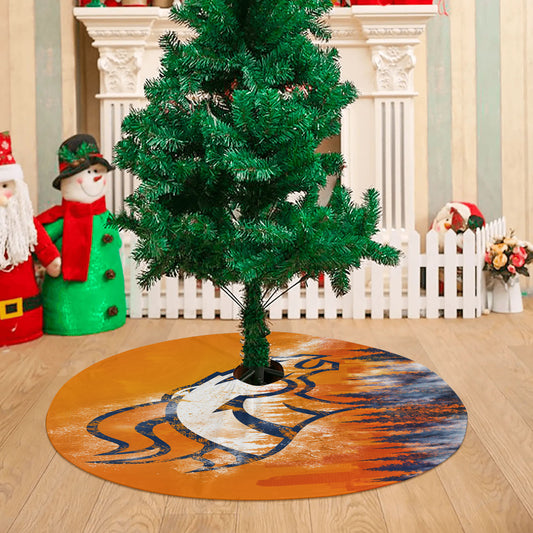 Broncos Denver Christmas Wallpaper Christmas Tree Skirt 36 X 36 Inch