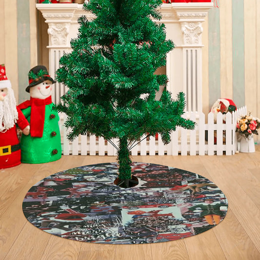 Christmas Collage Christmas Tree Skirt 36 X 36 Inch