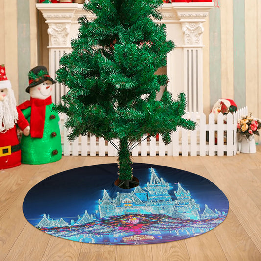 Christmas Disney Castle Christmas Tree Skirt 36 X 36 Inch