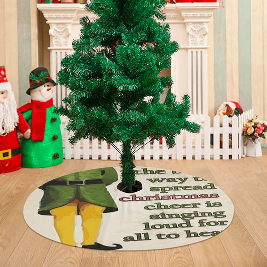 Christmas Elf Quote Christmas Tree Skirt 36 X 36 Inch