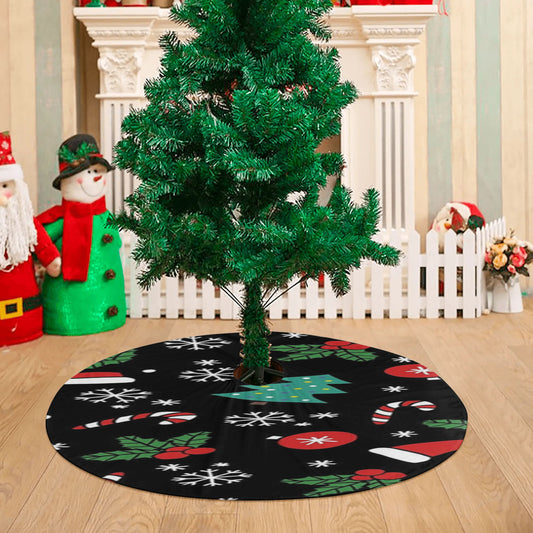 Christmas Objects Pattern Christmas Tree Skirt 36 X 36 Inch