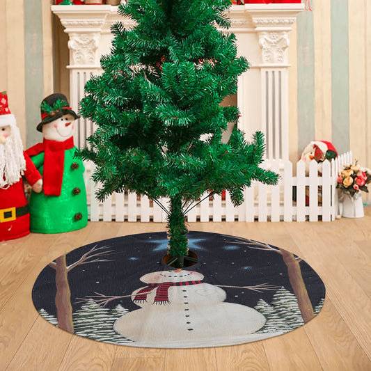 Christmas Snowman Christmas Tree Skirt 36 X 36 Inch
