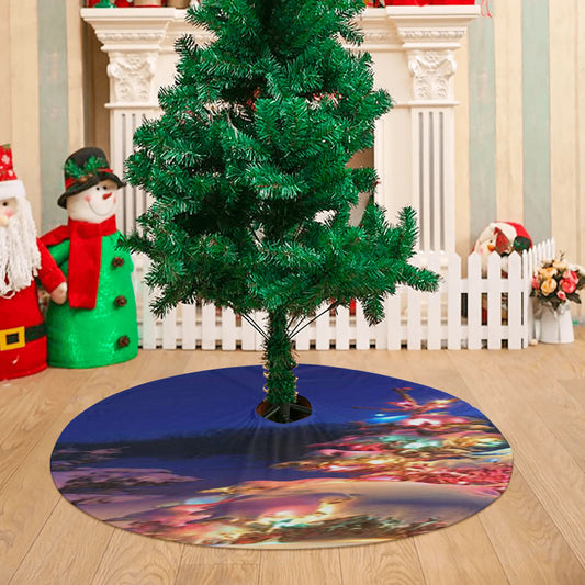 Christmas Tree Lit Up Christmas Tree Skirt 36 X 36 Inch
