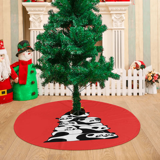 Christmas Tree Pandas Red Christmas Tree Skirt 36 X 36 Inch