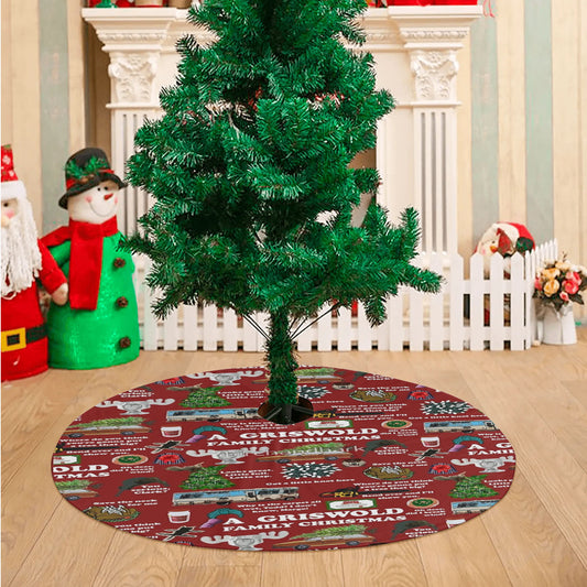 Christmas Vacation Collage Christmas Tree Skirt 36 X 36 Inch