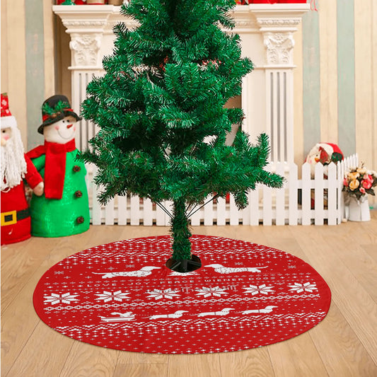 Dachshunds Christmas Sweater Pattern Christmas Tree Skirt 36 X 36 Inch
