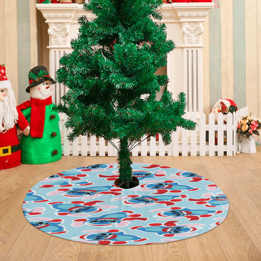 Disney Christmas Blue Alien Christmas Pattern Christmas Tree Skirt 36 X 36 Inch