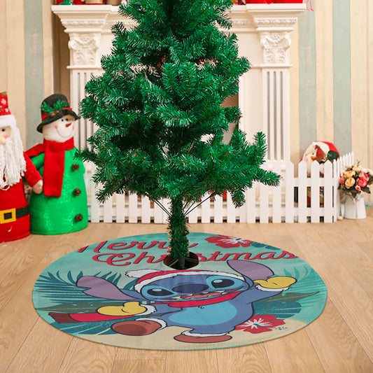 Disney Merry Christmas Stitch Christmas Tree Skirt 36 X 36 Inch
