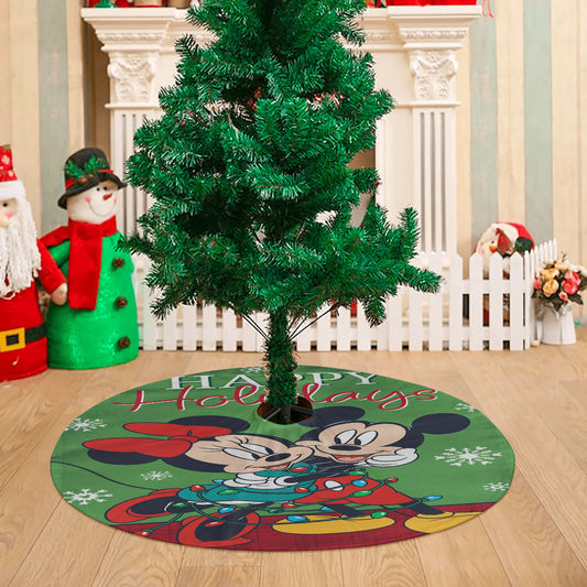 Disney Mickey And Minnie Christmas Light Tangle Christmas Tree Skirt 36 X 36 Inch