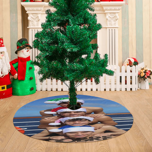 Dobre Brothers Twin Christmas Face Pyramid Christmas Tree Skirt 36 X 36 Inch