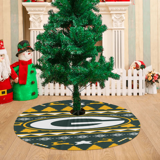 Green Bay Packers Christmas Sweater Christmas Tree Skirt 36 X 36 Inch