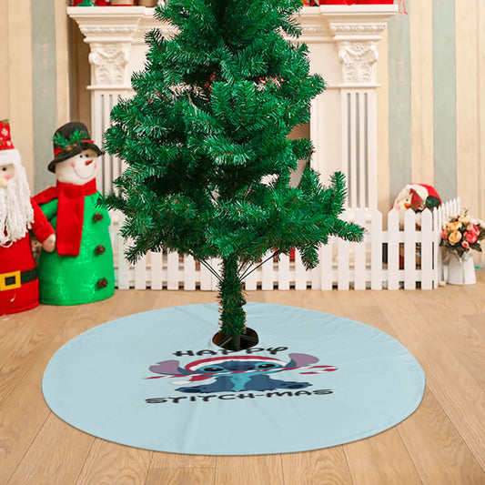 Happy Blue Alienmas - Christmas Christmas Tree Skirt 36 X 36 Inch