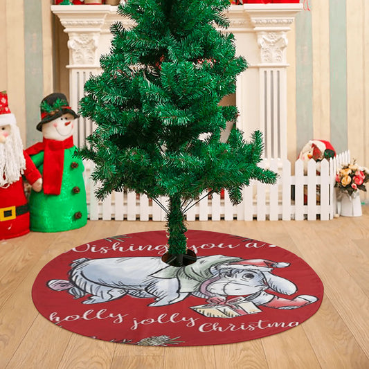 Holly Jolly Christmas Eeyore Christmas Tree Skirt 36 X 36 Inch
