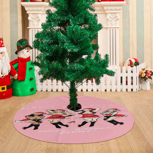 Jingle Bell Christmas Girl Christmas Tree Skirt 36 X 36 Inch
