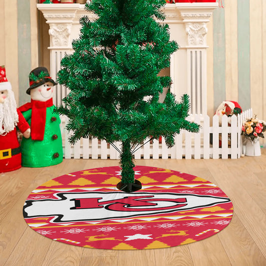 Kansas City Chiefs Christmas Sweater Christmas Tree Skirt 36 X 36 Inch