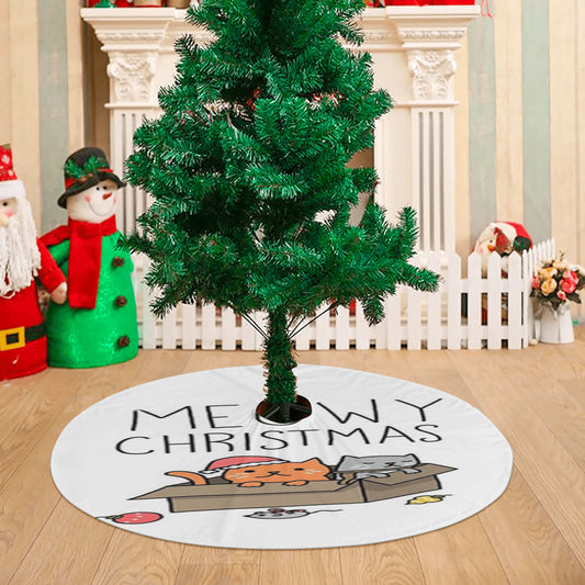 Meowy Christmas Christmas Tree Skirt 36 X 36 Inch