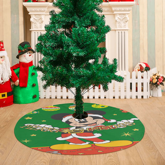 Merry Christmas Cutout Mickey Christmas Tree Skirt 36 X 36 Inch