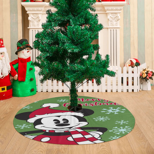 Merry Christmas Mickey Christmas Tree Skirt 36 X 36 Inch