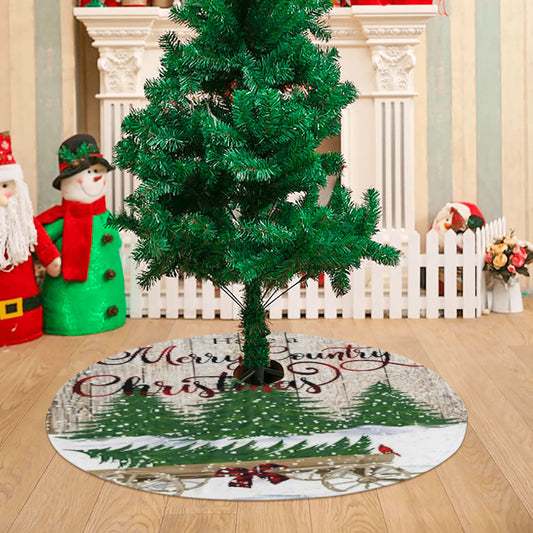 Merry Country Christmas Christmas Tree Skirt 36 X 36 Inch