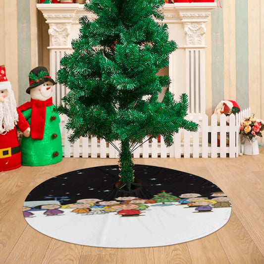 Peanuts Christmas Blk Sky Christmas Tree Skirt 36 X 36 Inch