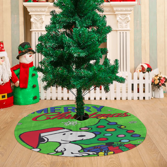 Peanuts Merry Christmas Snoopy Christmas Tree Skirt 36 X 36 Inch