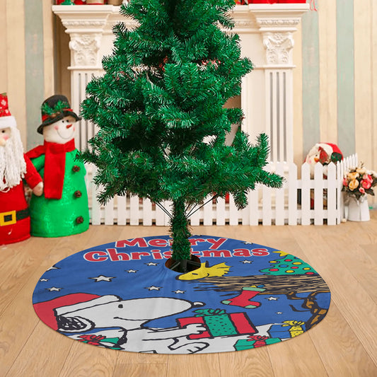 Peanuts Snoopy And Woodstock Christmas 2 Christmas Tree Skirt 36 X 36 Inch