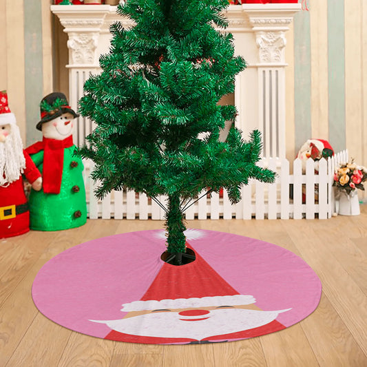 Santa Christmas Pink Christmas Tree Skirt 36 X 36 Inch