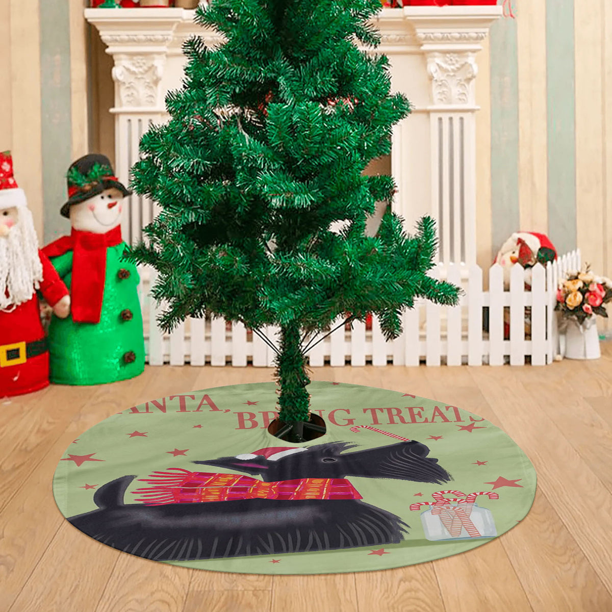 Scottish Terrier Christmas Dog Christmas Tree Skirt 36 X 36 Inch