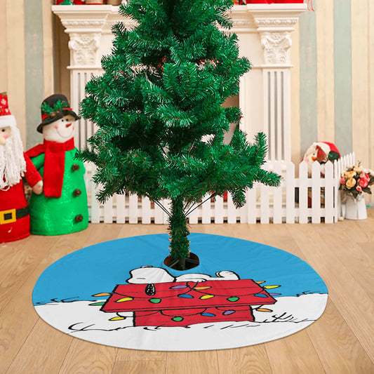 Snoopy Christmas Dog House Christmas Tree Skirt 36 X 36 Inch