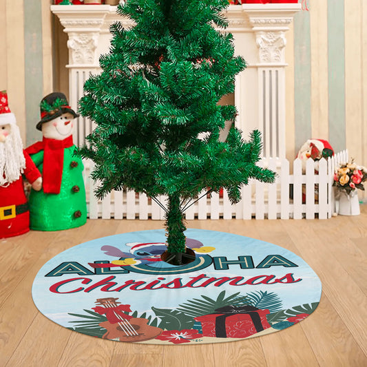 Stitch Aloha Christmas Christmas Tree Skirt 36 X 36 Inch