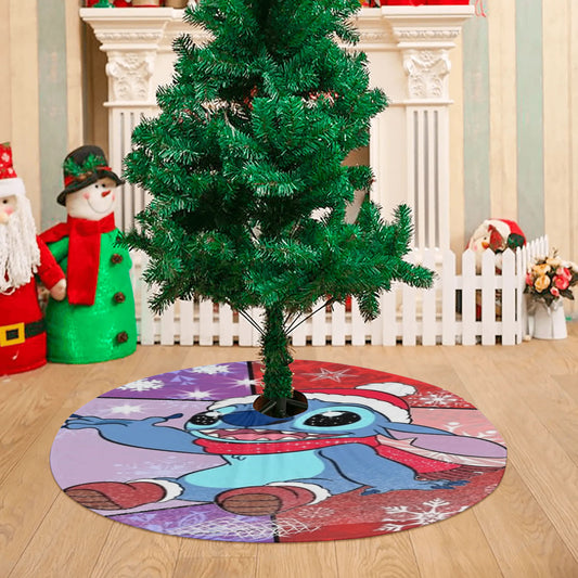 Stitch Red Christmas Christmas Tree Skirt 36 X 36 Inch