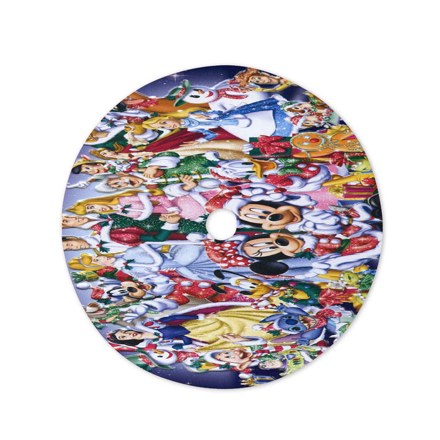 Walt Disney All Character Design Christmas Tree Skirt 36 X 36 Inch