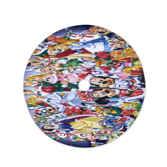 Walt Disney All Character Design Christmas Tree Skirt 36 X 36 Inch