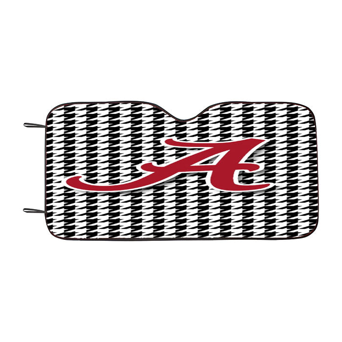 Alabama Houndstooth Crimson Tide Car Auto Sun Shade Windshield Cover