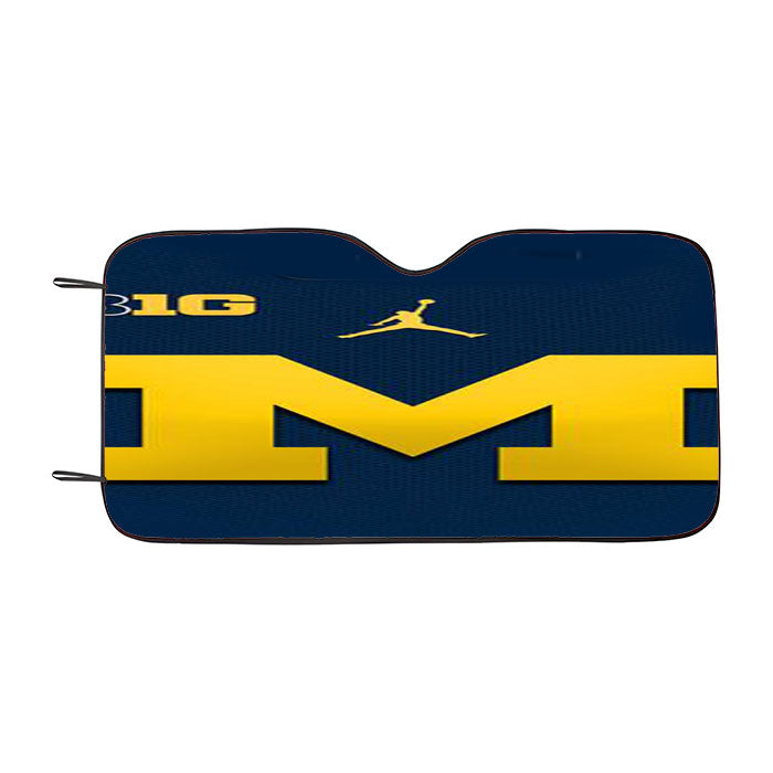 Michigan Wolverines Football Club Art Font Car Auto Sun Shade Windshield Cover