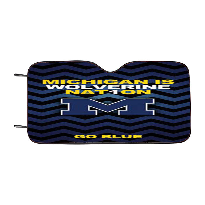 Michigan Wolverines Go Blue Car Auto Sun Shade Windshield Cover