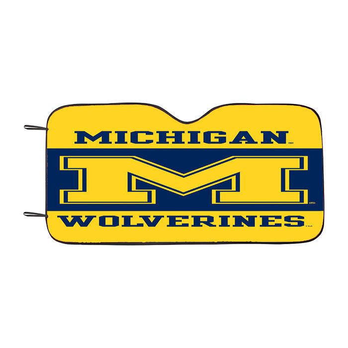 Michigan Wolverines Logo Stripes Go Blue Car Auto Sun Shade Windshield Cover
