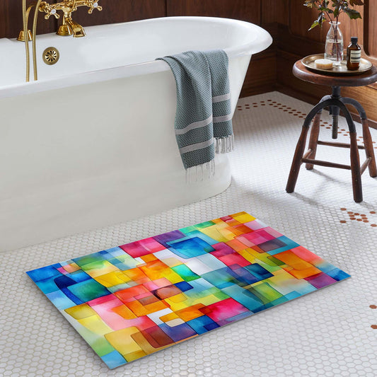 Abstract Watercolor Doormat Floor Mat