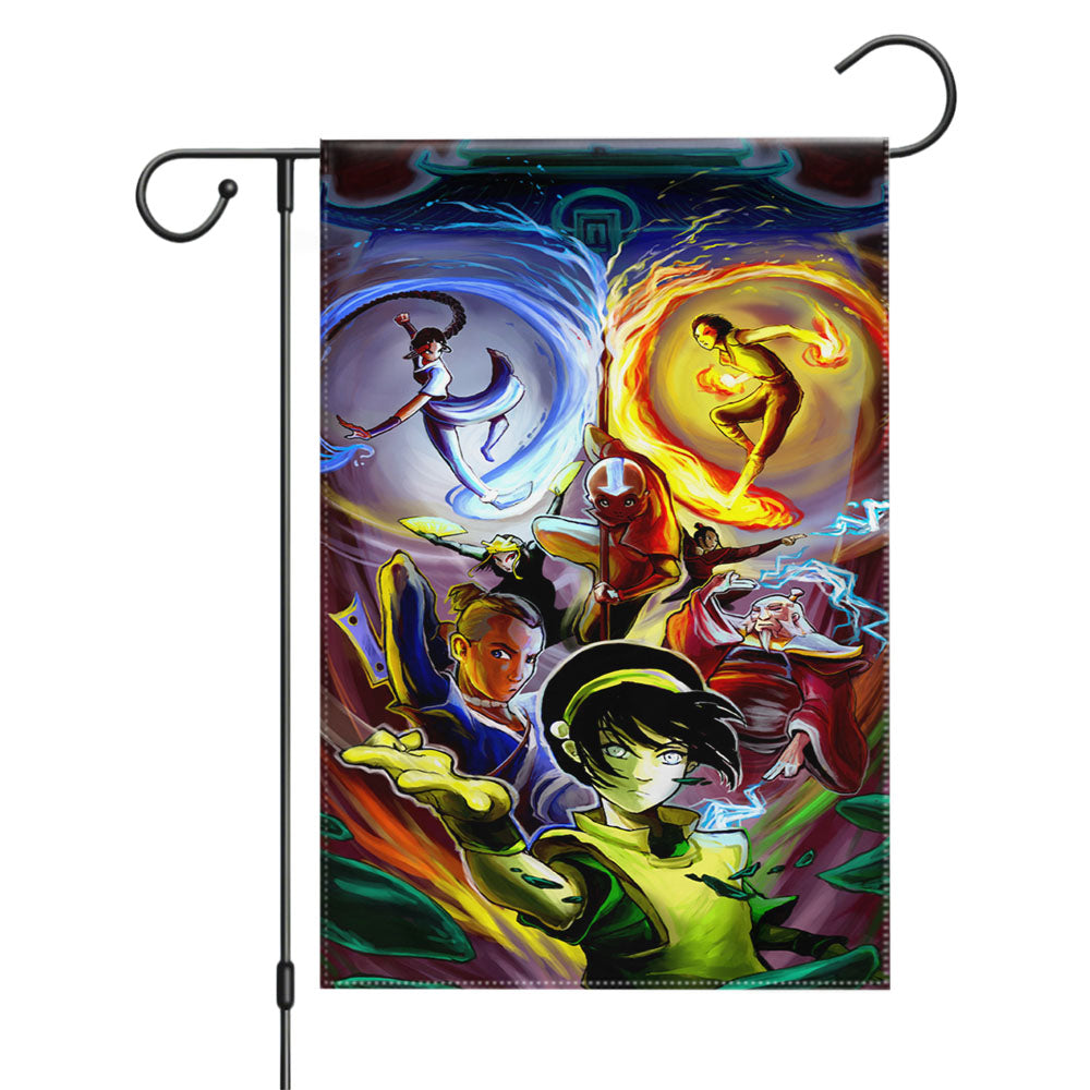 Avatar The Last Airbender Poster Art Garden Flags Yard Outdoor Lawn 12 X 18