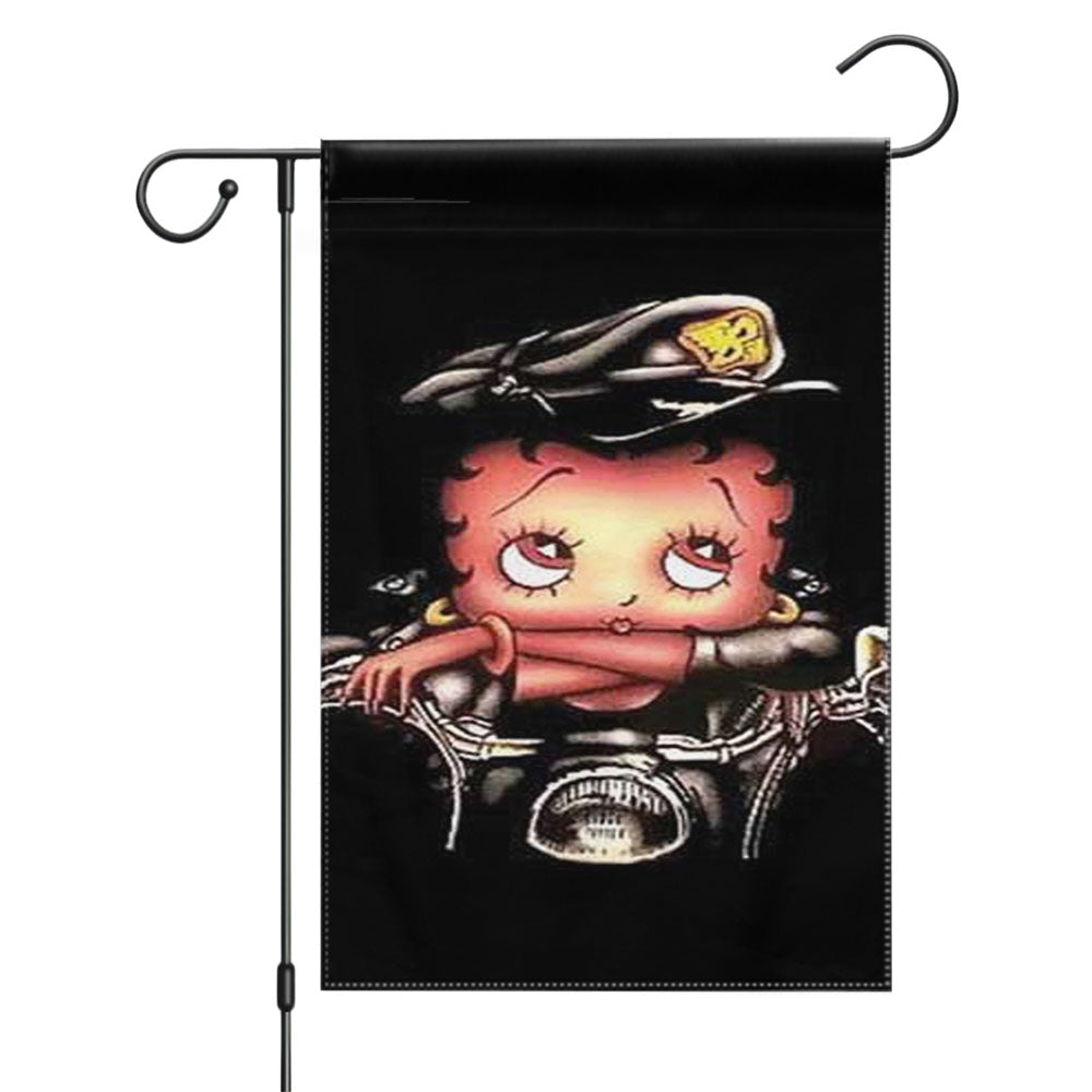 Betty Boop Biker Garden Flags Yard Outdoor Lawn 12 X 18