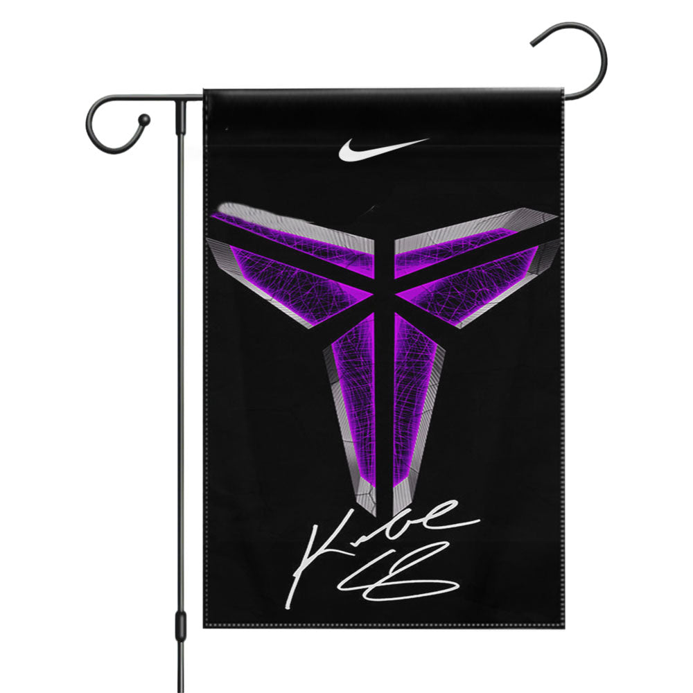 Black Mamba Kobe Bryant Logo Snake Garden Flags Yard Outdoor Lawn 12 X 18
