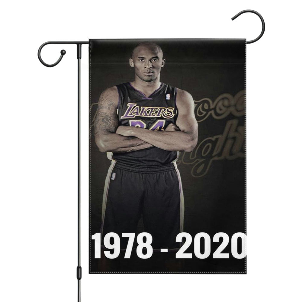 Black Mamba Out Kobe Garden Flags Yard Outdoor Lawn 12 X 18