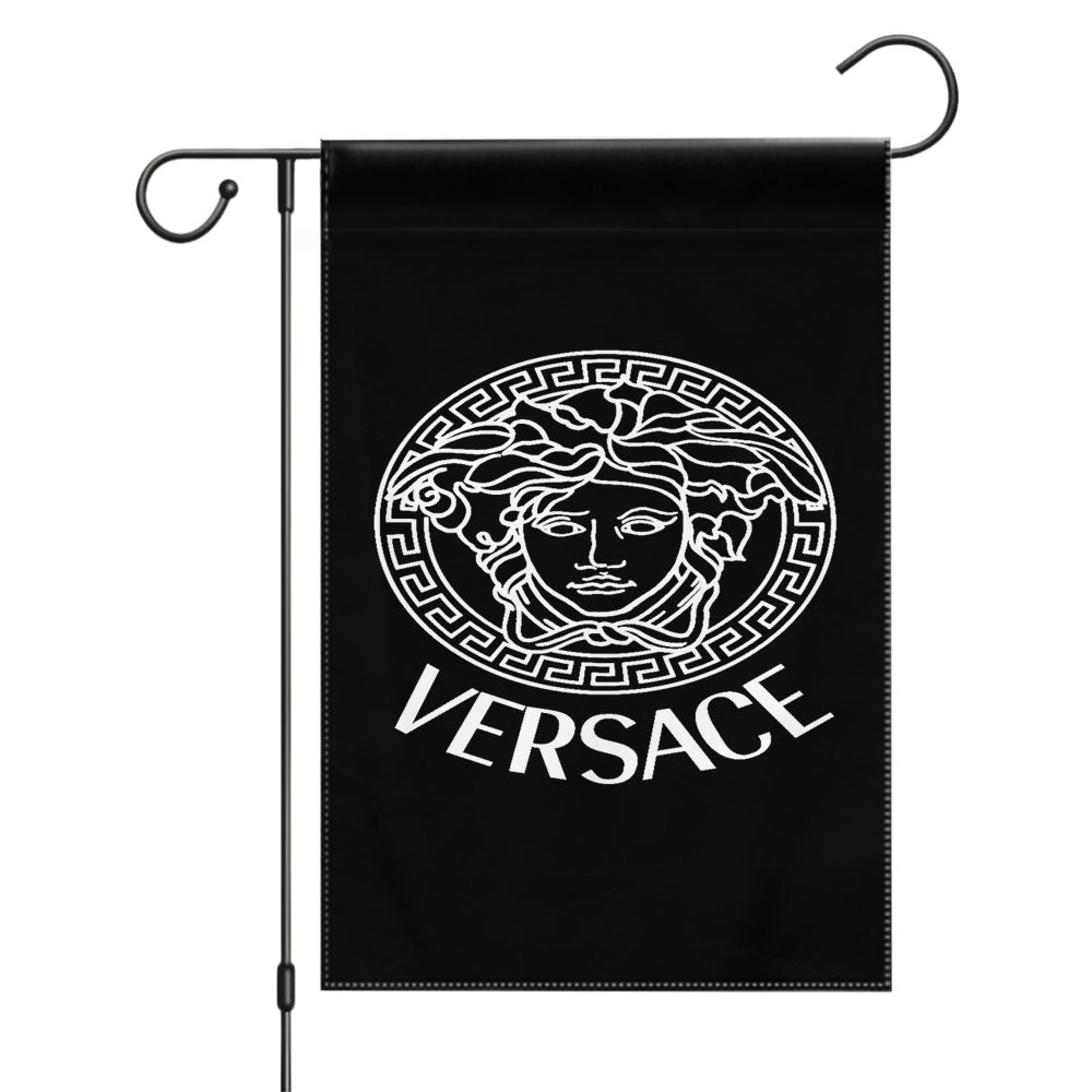 Black White Versace Garden Flags Yard Outdoor Lawn 12 X 18