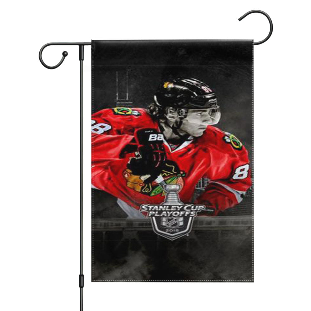 Blackhawks Hockey Chicago Captain Morgan Garden Flags Yard Outdoor Lawn 12 X 18