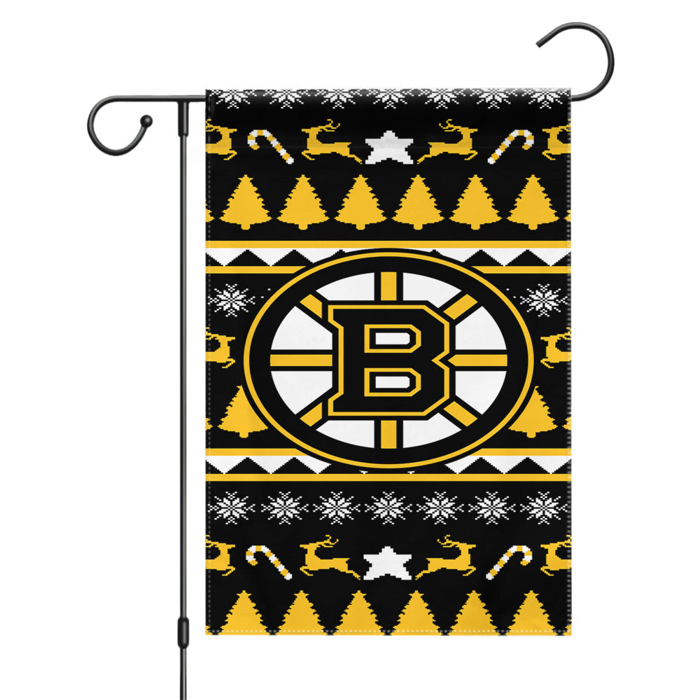 Boston Bruins Logo Garden Flags Yard Outdoor Lawn 12 X 18