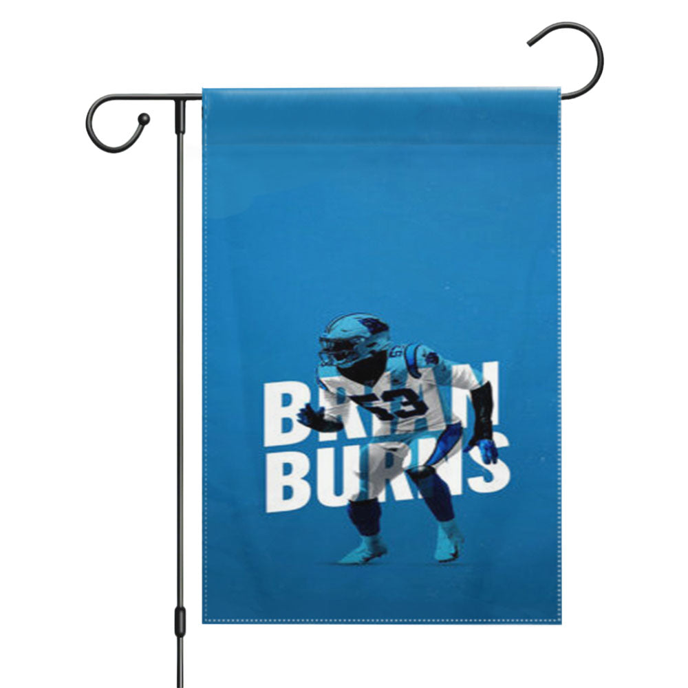 Brian Burns Carolina Panthers Garden Flags Yard Outdoor Lawn 12 X 18