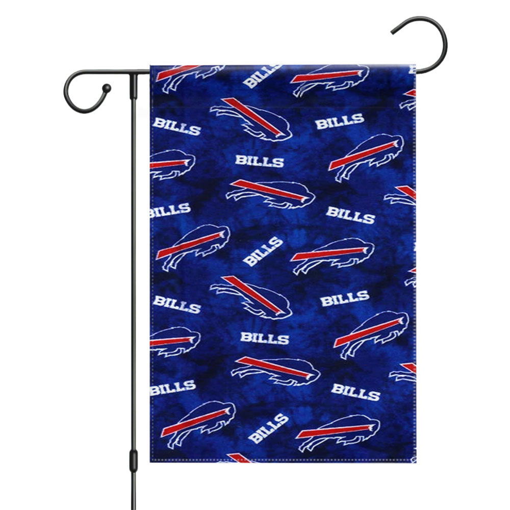 Buffalo Bills Emblem Pattern Garden Flags Yard Outdoor Lawn 12 X 18